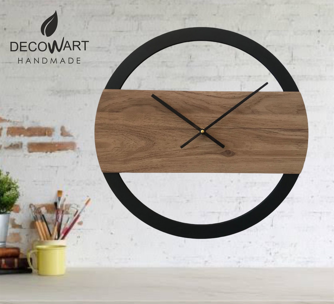 Minimalist Wall Clock, Living Room Clock, Kitchen Clock, Guest Room ...