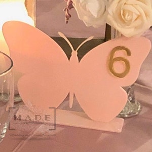 DIGITAL FILE Table Sign, Acrylic Butterfly Table Number, Svg File, Glowforge File