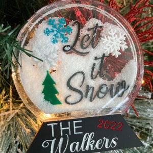 Schneekugel Ornament SVG Datei, Digitale Datei, Laserdatei, Glowforge Fie