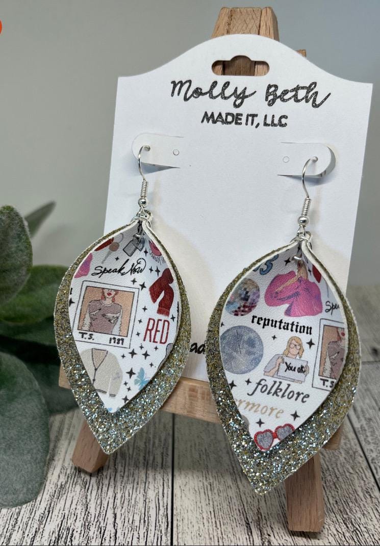 Diy Earrings Valentine Faux Leather Earrings Pink Crackle Glass