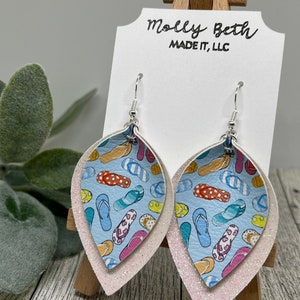 Flip Flop Earrings, Flip Flop Jewelry, Summer Earrings, Sandals
