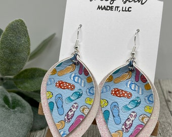 Flip Flop Earrings, Flip Flop Jewelry, Summer Earrings, Sandals