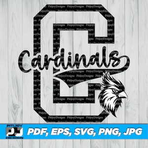 Cardinal svg, Cardinals svg, Cardinals Cheer, Cardinal mascot svg, Cardinal school pride cut file cricut maker, Cardinals Pride, Bird svg