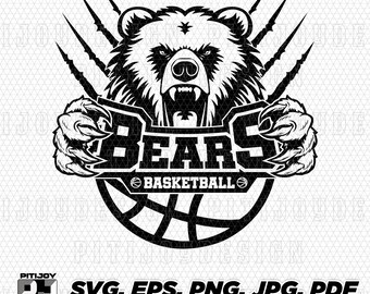 Bears baseball svg Bear baseball svg Bears baseball png Bears svg Bear svg Bears mascot svg Bears logo svg Cricut designs Silhouette files