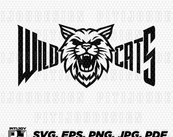 Wildcat SVG, Wildcats svg Cut file for Cricut, Wildcats Mascot svg, High School Wildcats football soccer svg, Wildcats school spirit Cheer