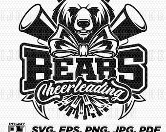 Bears cheerleading svg, Bear cheerleading svg, Bears cheerleading png, Bears cheer svg, Bear cheer svg Bear svg Bears svg Cricut designs svg