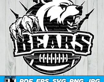 Bears football svg Bear football svg Bears football png Bear svg Bears svg Cricut svg Bears mascot svg Bears mom svg football, Bear mom svg