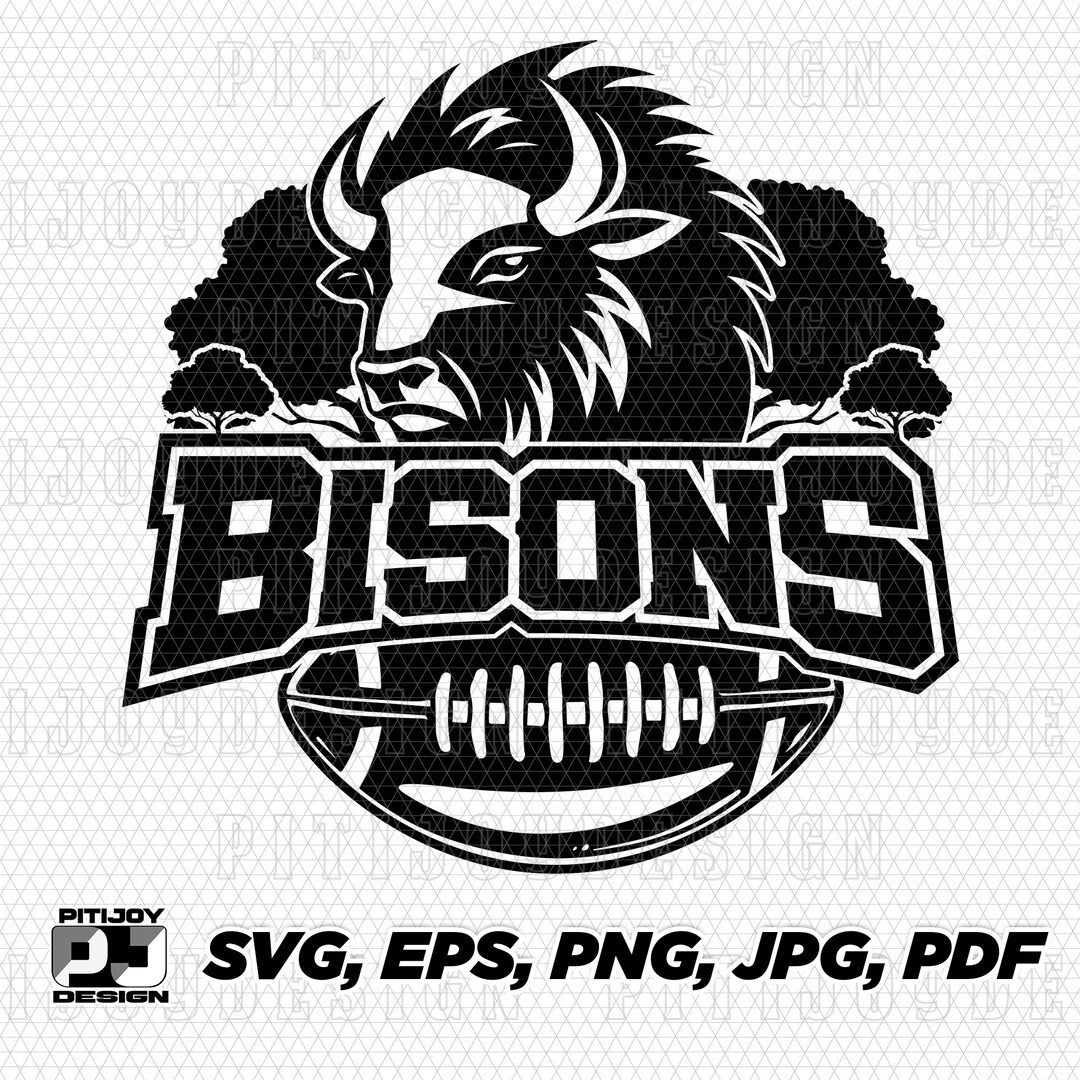 Bison Football, Bisons Football, Bison Svg, Bisons Svg, Bison Png ...