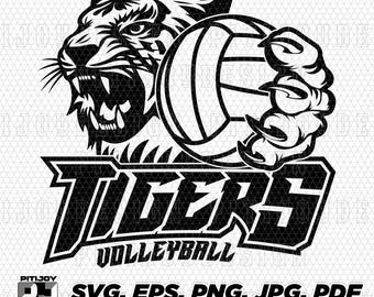 Voleibol de tigres svg Voleibol de tigres svg Voleibol de tigres png Tigres svg Tigre svg Mascota de tigres svg Cricut svg Diseños de Cricut Tigres png