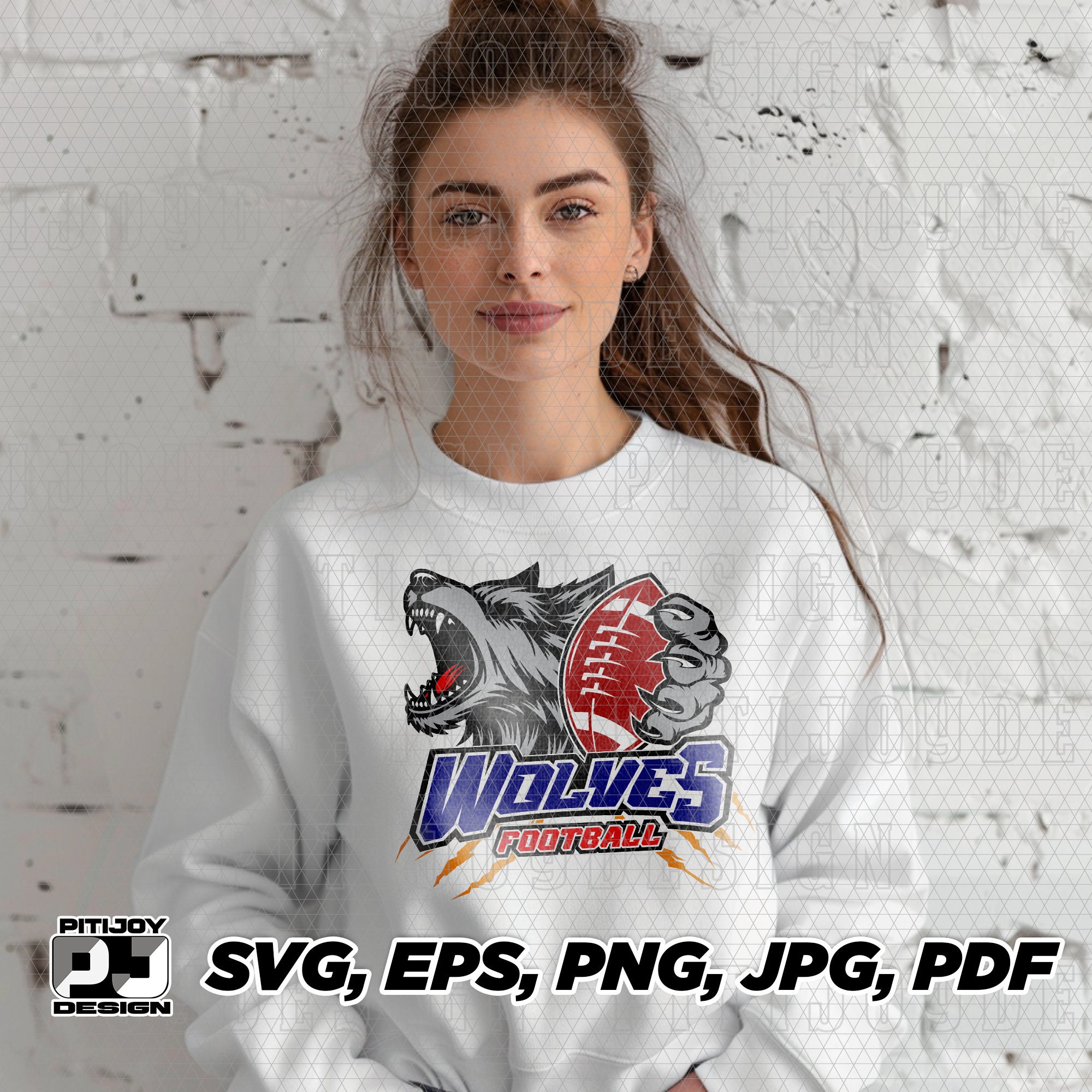 Wolves Football Svg, Wolves Football Svg, Wolves, Wolf, Football ...