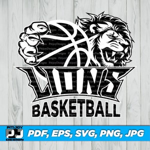 Lion basketball Svg, Lions Svg, basketball Svg, Lion Mascot Svg, Lion spirit svg, Lions Svg, Digital file Download, pdf, eps, png, jpg
