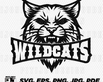 Wildcats mascot svg, Wildcats svg, Wildcat svg Wildcats logo Wildcats design svg Wildcats School spirit svg Cricut projects Wildcats dad svg