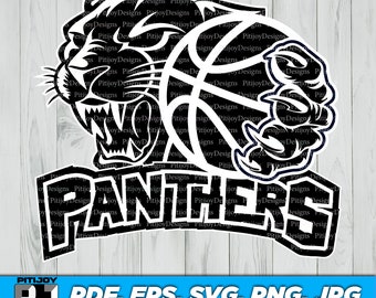 Panthers basketball svg, Panther basketball svg , Panther svg, Panthers svg, sports jersey, Cricut or Silhouette, svg png jpg, sports