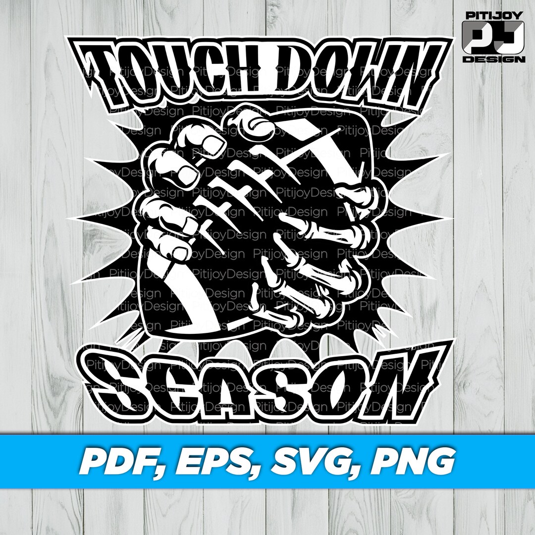 Touch Down Season Football Design for Custom Apparel, Dynamic and ...