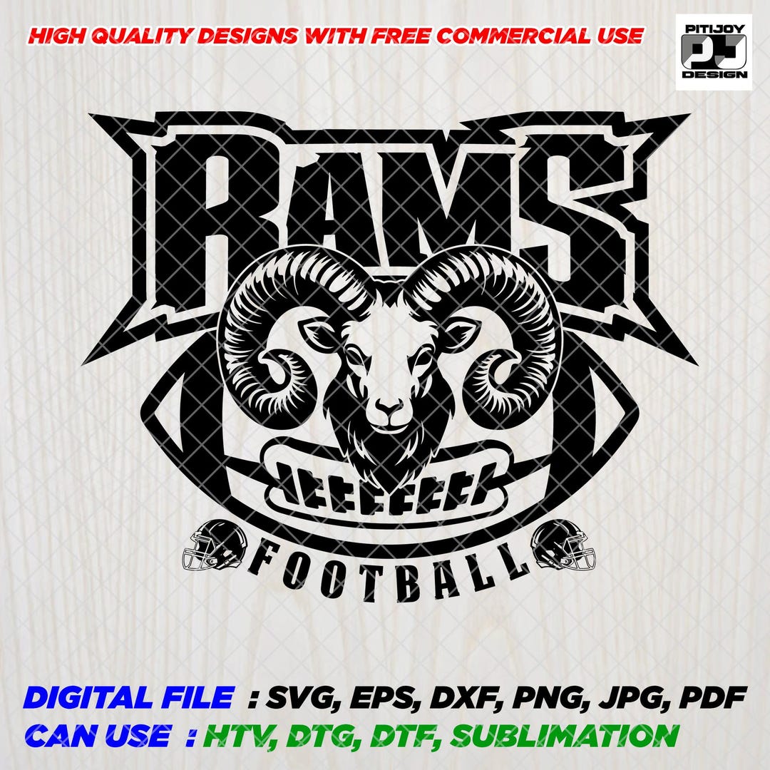 Rams Football Svg, Football Svg, Sports Svg, Football Shirt ...