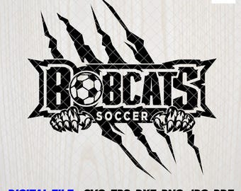 Bobcats SVG, Bobcat SVG, archivo de corte digital para Cricut y Silhouette, diseño de camiseta de fútbol para el espíritu escolar, perfecto para DTG, DTF, HTV.