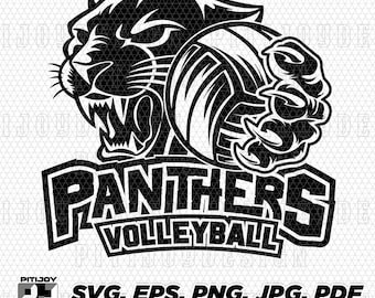 Panthers Volleyball SVG PNG, Panthers, Panther, Volleyball Svg, Volleyball Shirt Svg, School Spirit Svg, Panthers Vibes svg, Volleyball Mom