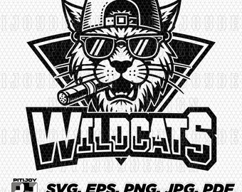 Wildcat SVG, Wildcats svg Cut file for Cricut, Wildcats Mascot svg, High School Wildcats football soccer svg, Wildcats school spirit Cheer