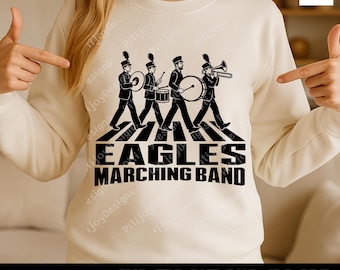 Eagles band svg, marching band clipart for cricut, school spirit drumline cut file sublimation