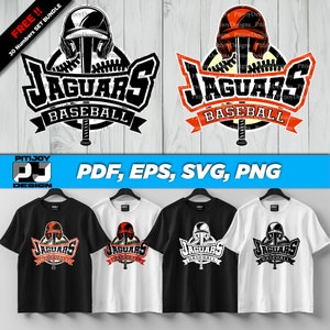 Jaguars Baseball Team Mascot Design for Custom Apparel, Perfect for Team Spirit, Free 30 Team Number - PDF, EPS, SVG, Png Digital Download