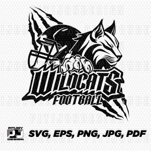 Wildcats svg, Wildcat svg, Wildcats football svg, Wildcat football svg, Cricut Silhouette file, sports svg, Wildcat png, sports jerseys svg