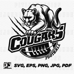 Cougars football svg, Cougar football svg, Cougars football png, Cougars svg, Cougar svg Cougars mascot svg Cougars football, Cricut designs