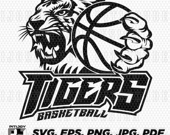 Tigres baloncesto svg, Tigre baloncesto svg Tigres baloncesto png Tigres svg Tigres svg Tigre mascota svg Proyectos de Cricut Tigres logo svg png