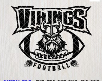 Vikings Football Svg, Football Svg, Sports Svg, Football Shirt, Sublimation Designs, Vikings, Vikings svg, Png Dxf Jpg Eps, for Dtf Dtg Htv