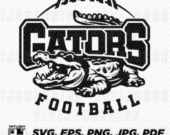 Gators Fußball-Svg Gator-Svg für Schulgeist svg Gators t-shirt Design Alligatoren Maskottchen svg Cricut design-Dateien Gators Logo png Gator Schule