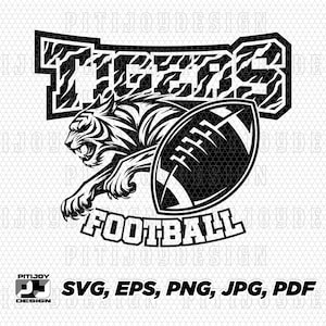 Tigers Football SVG PNG, Tigers Mascot svg, Tigers svg, Tigers Vibes svg, Tigers Pride svg, Tigers Cheer svg, School Spirit svg,Tigers Shirt