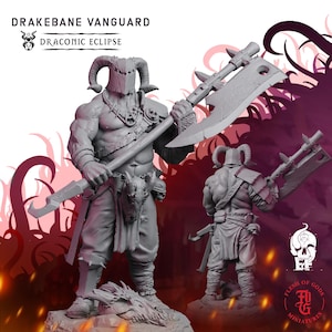 Drakebane Vanguard | Fantasy Tabletop Miniature - 28MM - 100MM | Dungeons and Dragons DND
