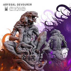 Abyssal Devourer | 3D Printed Fantasy Tabletop Miniature - 28MM - 45MM | Dungeons and Dragons DND