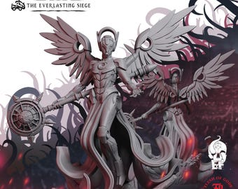 Forgeborn Valkyrie | Humanoid Miniature | High-Detail Resin Mini | DnD Tabletop RPG