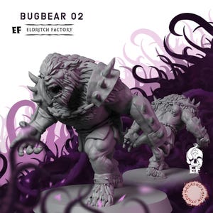 Bugbears | Beast Miniature | High-Detail Resin Mini | DnD Tabletop RPG Bugbear B