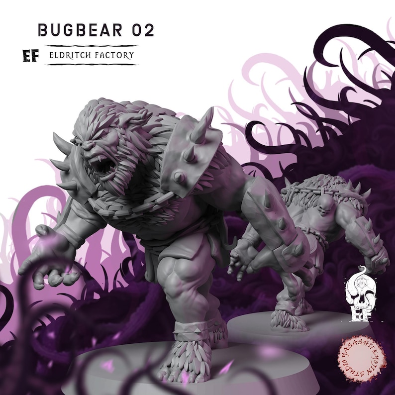 Bugbears | Beast Miniature | High-Detail Resin Mini | DnD Tabletop RPG Bugbear B