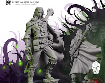 Travelling Bard | Fantasy Tabletop Miniature - 28MM - 100MM | Dungeons and Dragons DND