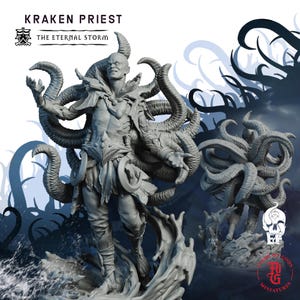 Kraken Priest | Fantasy Tabletop Miniature - 28MM - 100MM | Dungeons and Dragons DND
