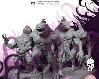 Troglodytes | 3D Printed Fantasy Tabletop Miniatures - 28MM - 100MM| Dungeons and Dragons DND