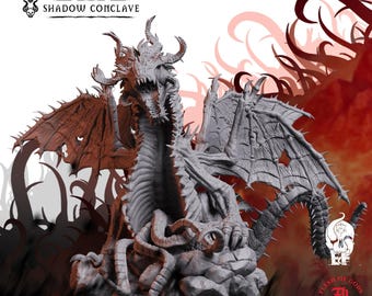 Eldritch Dragon | Dragon Miniature | High-Detail Resin Mini | DnD Tabletop RPG