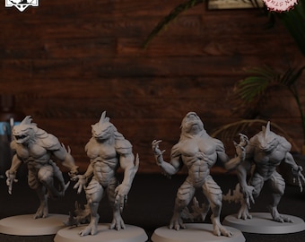 Troglodytes | 3D Printed Fantasy Tabletop Miniatures - 28MM - 100MM| Dungeons and Dragons DND