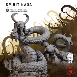 Spirit Naga | Fantasy Tabletop Miniature - 28MM - 54MM | Dungeons and Dragons DND