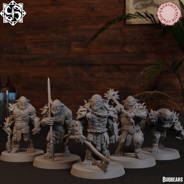 Bugbears | 3D Printed Fantasy Tabletop Miniatures - 28MM - 100MM| Dungeons and Dragons DND