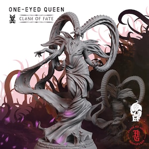 One-eyed Queen | Fantasy Tabletop Miniature - 28MM - 100MM | Dungeons and Dragons DND