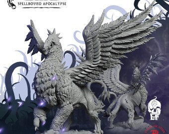 Nightmare Gryph | Beast Miniature | High-Detail Resin Mini | DnD Tabletop RPG