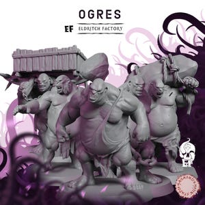 Ogres | 3D Printed Fantasy Tabletop Miniatures - 28MM - 100MM| Dungeons and Dragons DND