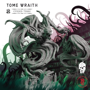 Tome Wraith | Fantasy Tabletop Miniature - 28MM - 54MM | Dungeons and Dragons DND