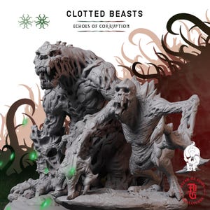 Clotted Beasts | Fantasy Tabletop Miniature - 28MM - 54MM | Dungeons and Dragons DND