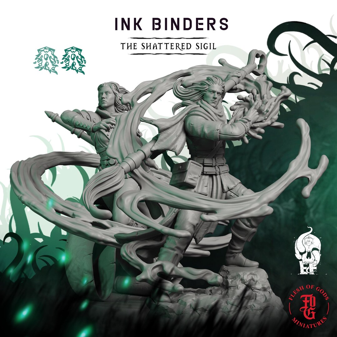 Binders Ink Component Ink Binders | 3D Printed Fantasy Tabletop Miniatures - 28MM - 100MM ...