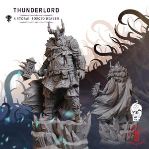 Thunderlord | Fantasy Tabletop Miniature - 28MM - 100MM | Dungeons and Dragons DND