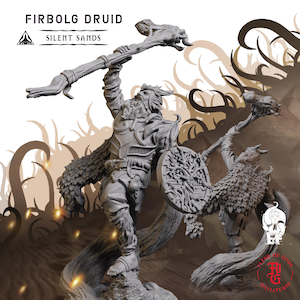 Firbolg Druid | Fantasy Tabletop Miniature - 28MM - 100MM | Dungeons and Dragons DND